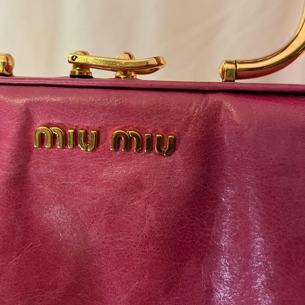 Authentic Pink Miu Miu leather bag